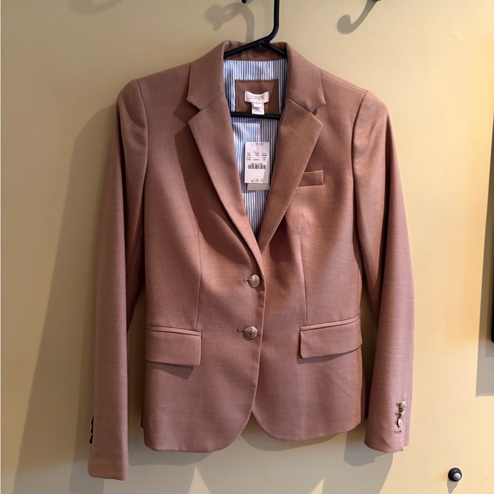 J. Crew Women's Wool-Blend, Lined, Camel Blazer, size 00